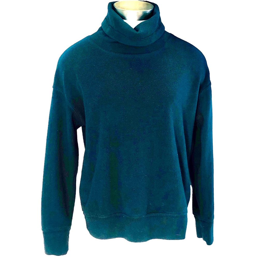 Old Navy Active fleece turtleneck top dark teal size small